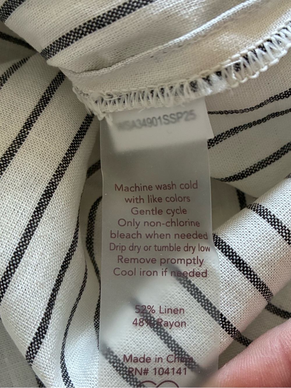 Calia Swim Coverup Dress Yucatan Stripe Ivory Linen Blend Button Down NWT Medium - Picture 13 of 15